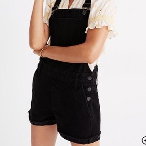 Madewell Adirondack Short Overalls Washed Black XL